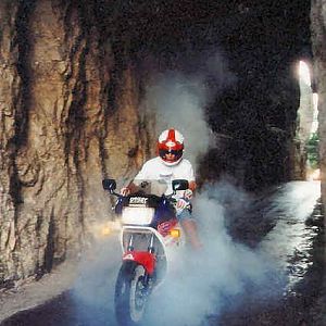 1986 Honda VFR750F Smokey Burnouts at Sturgis 1995