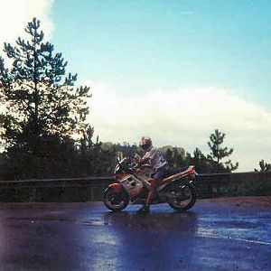 1986 Honda VFR750F Smokey Burnouts at Sturgis 1995