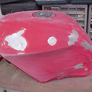 Gas Tank getting ready for repair.