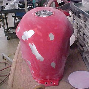 Gas Tank getting ready for repair.