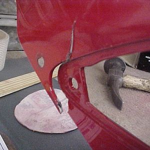 Front Nose being repaired Turn signal