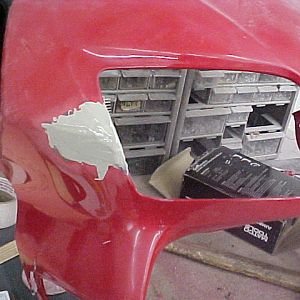 Front Nose being repaired