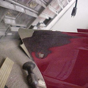 Front Nose being repaired