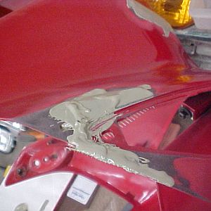 Front Nose being repaired