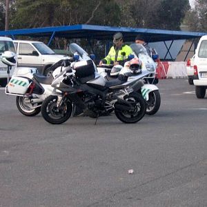 the cops giving the welcome ticket