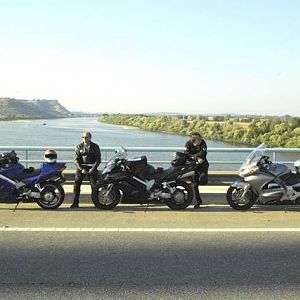 over Tagus River bridge near Santarem