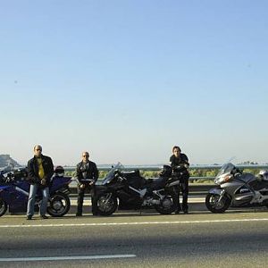 over Tagus River bridge near Santarem