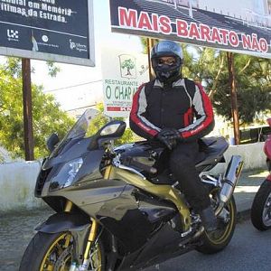 Bruno and his Aprilia Factory R