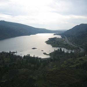 Looking West from Rowena Point, Columbia Gorge