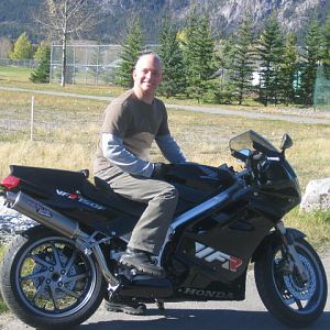 John F.\'s 1992 VFR 750, Calgary, Canada.