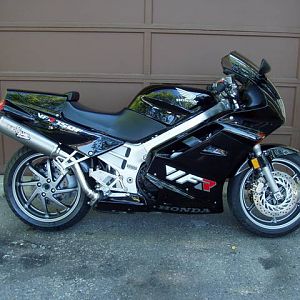John F.\'s 1992 VFR 750, Calgary, Canada.
