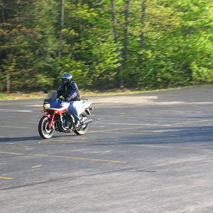 Wife's first ride on her VF500