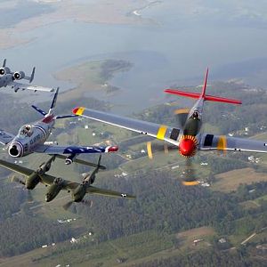 A-10 & F-86 & P-38 & P-51