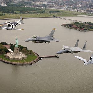 A-10 & F-15 & F-16 & P-51