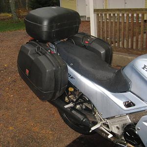 Hard side + top bags