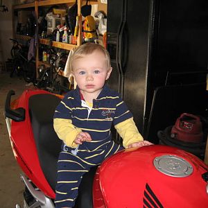 Shots of my youngest Caiden 18 months on my VFR