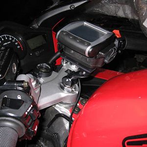 My Zumo 550 with the TechMount Stem Mount holder