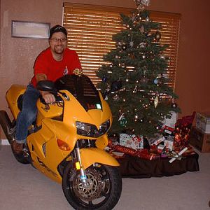 Big kid on Christmas morning