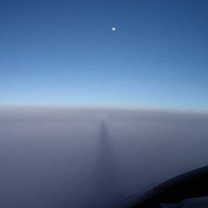 Contrail shadow at 41000 feet