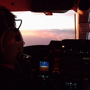 The sunrise over some clouds