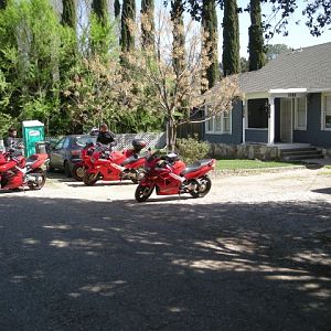 Outside Reggies house