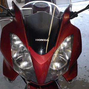Front of the VFR covered in wax