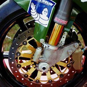 Front wheel side view