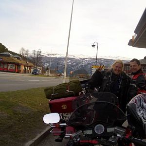 Motosister on Harly met in Dombas. She've gifted me a full map of Norway