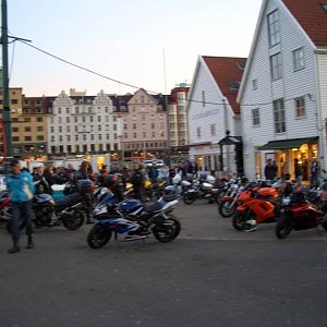 Bergen the fish market is a moto point meeting!
