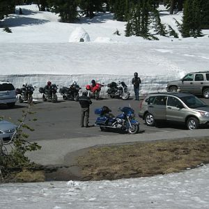 Some bikes at Crater Lake, OR