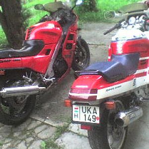 My bike, and the boss's bike