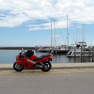 My 2001 VFR at Grand Traverse Bay