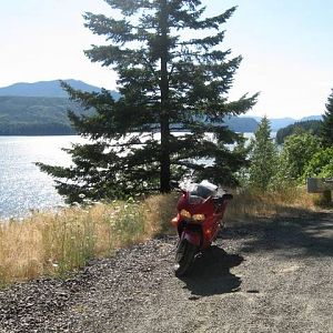 sitting by columbia river on wa side