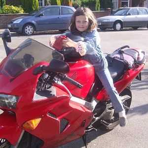 Jen just after her first bike ride