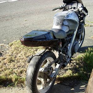 rear shot of new tail mid production