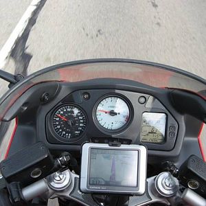 GPS mounted with RAM Mount.