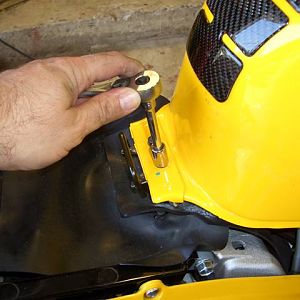 Remove Rear Fuel Tank Bolts