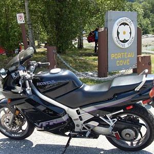 My 92 VFR 750 at Porteau Cove near Squamish, BC