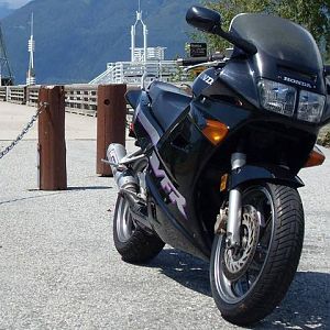 My 92 VFR 750 at Porteau Cove near Squamish, BC