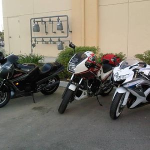 TeamFlatline at a bike night at Fresno