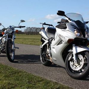 My girl her bike a XV535