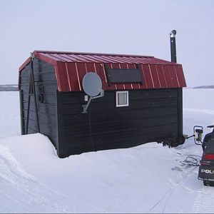 Now this is ice fishing!