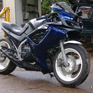 old bike new plastics front view