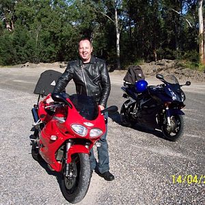 My t595 Daytona and my old VFR800