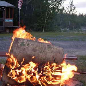 camp fire night