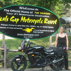 my wifes first trip to the dragon on her own bike