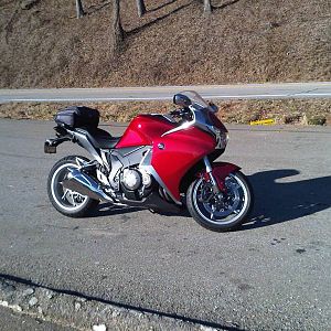 Parked at the scenic overlook
