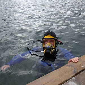 Diving at the lake