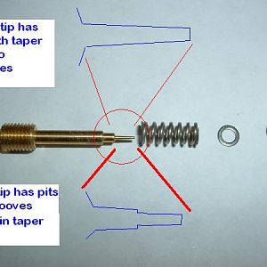 keihin mixture screw tip wear