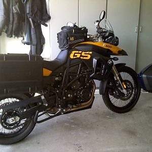 GS with tank bag